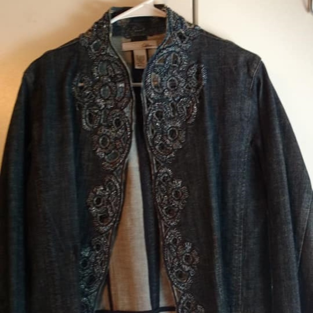 Chico's Dark Wash Denim Jacket